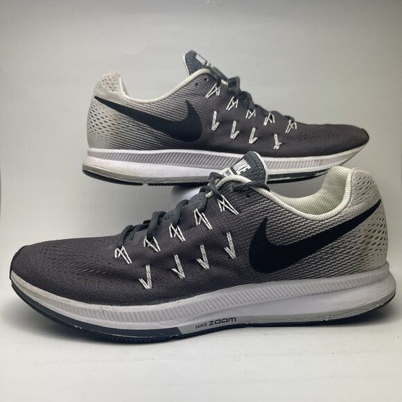 Nike Air Zoom Pegasus 33 Running Shoes 831352-002 Men's Sz: 13 Gray - Used - Picture 2 of 14